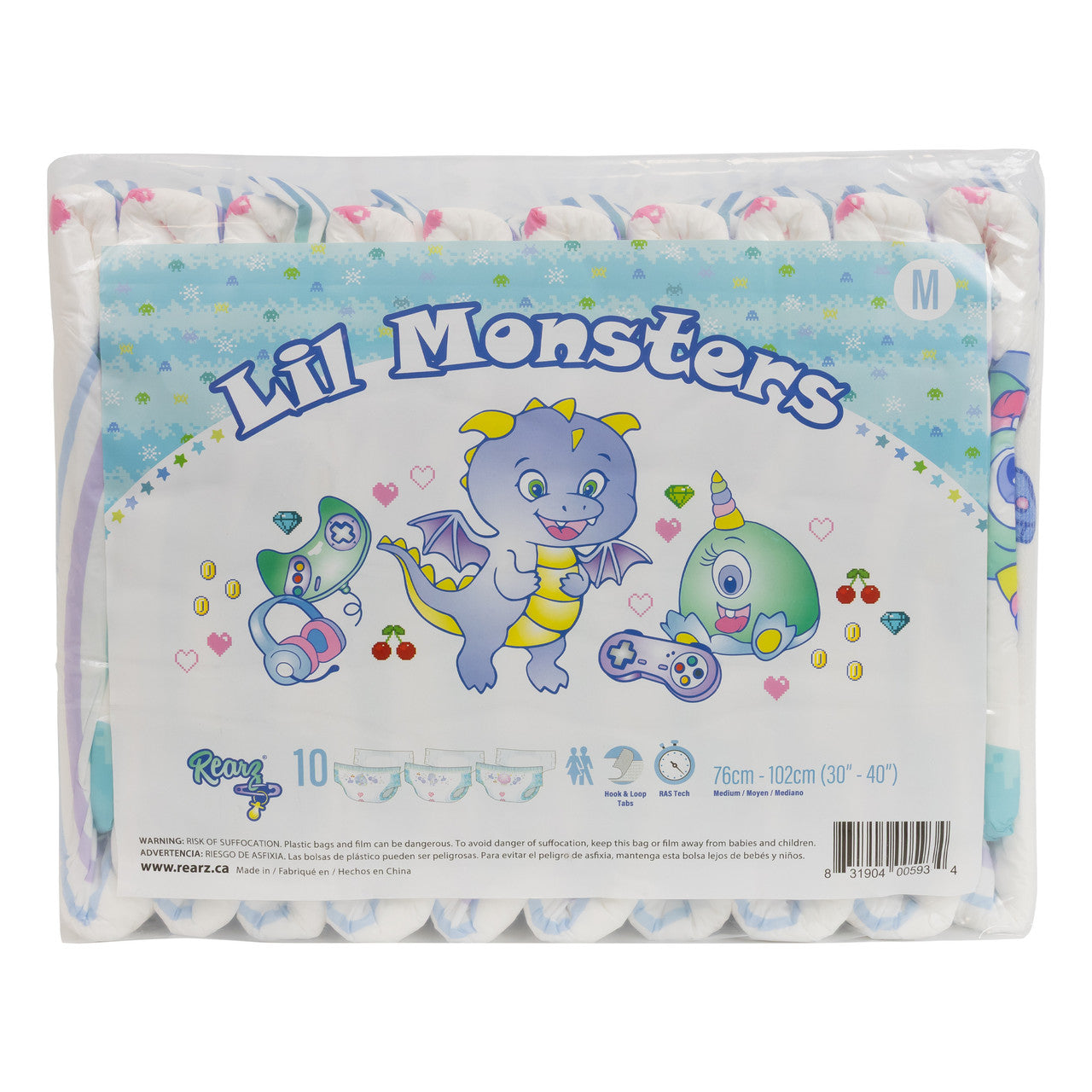 Rearz - Adult Diapers - Lil' Monsters