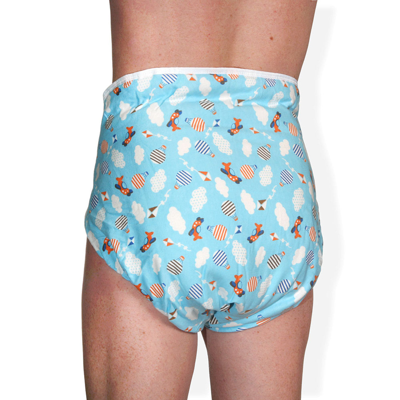 Rearz - Omutsu Bulky Cloth Nighttime Diaper - Blue Planes