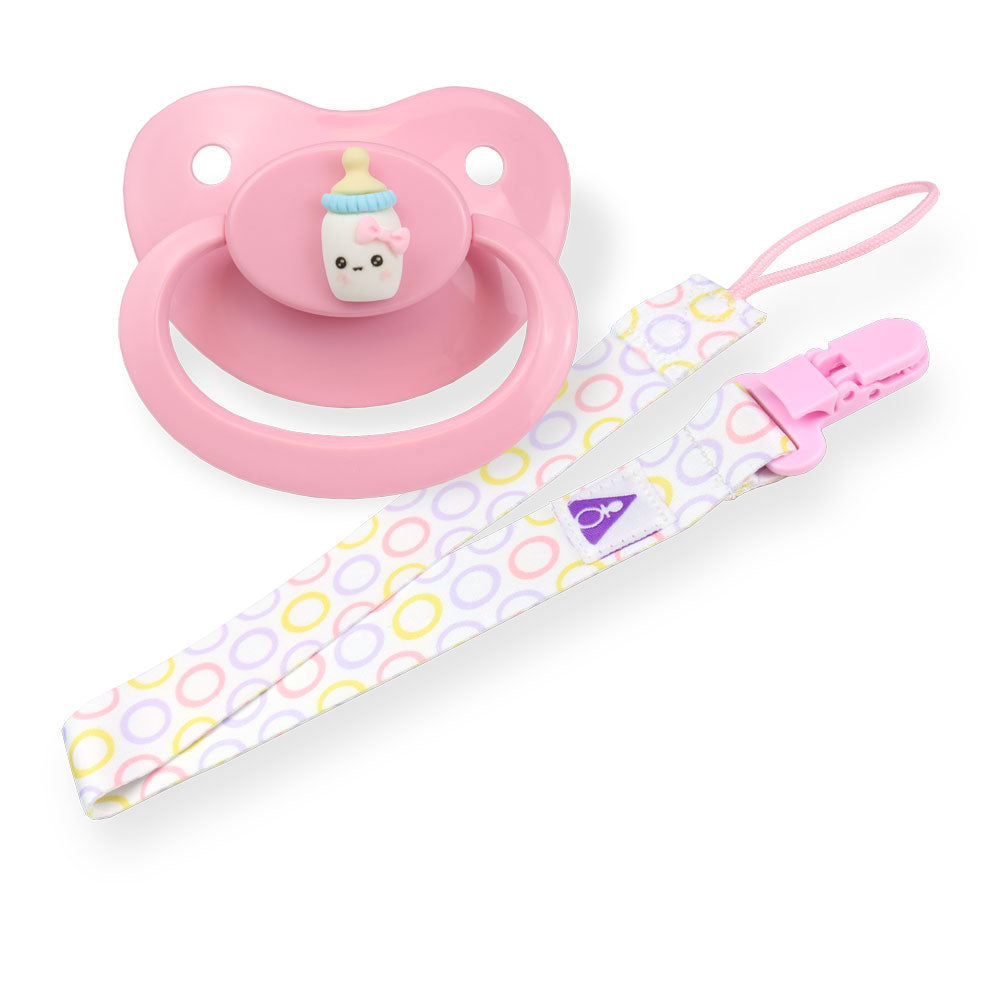 Fixx - Jumbo Adult Pacifier - Baby Bottle - Pink