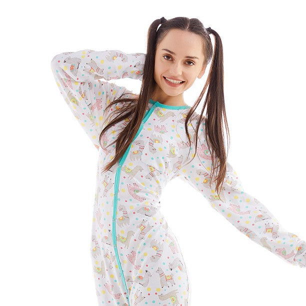 Rearz - Footed Jammies - Alpaca