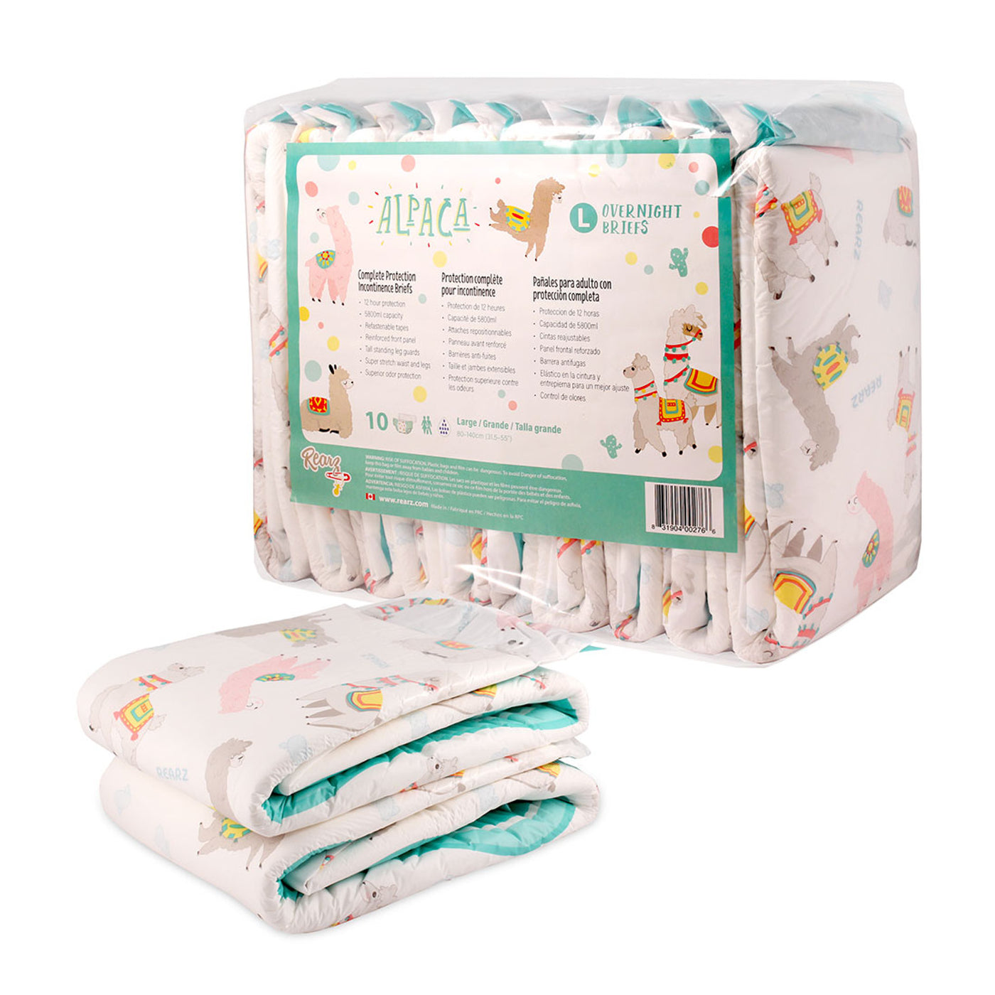 Rearz - Overnight Adult Diapers - Alpaca