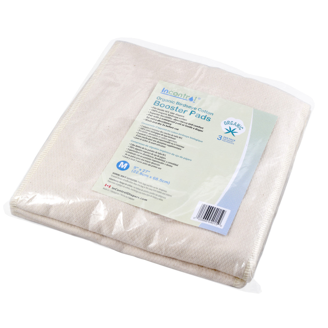 Organic Birdseye Cotton Booster Pads