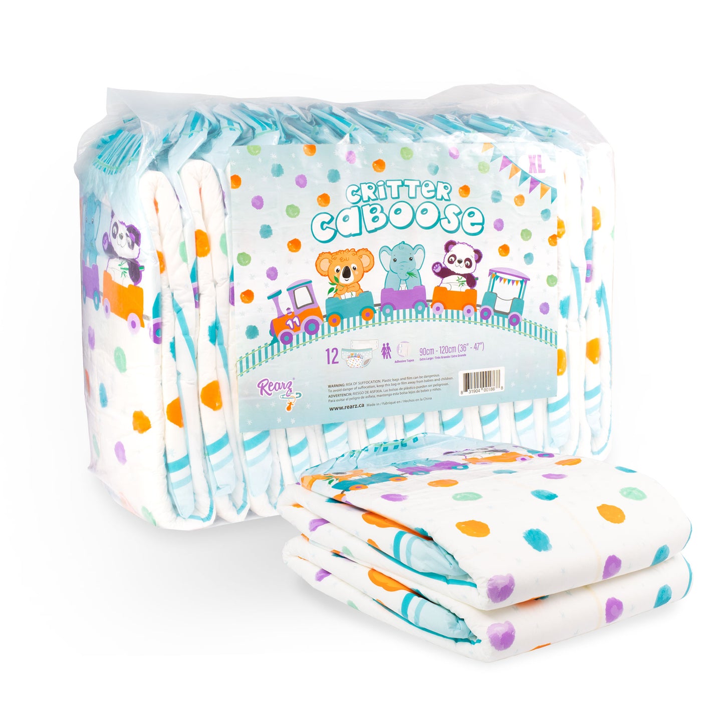 Rearz - Adult Diapers - Mega Critter Caboose