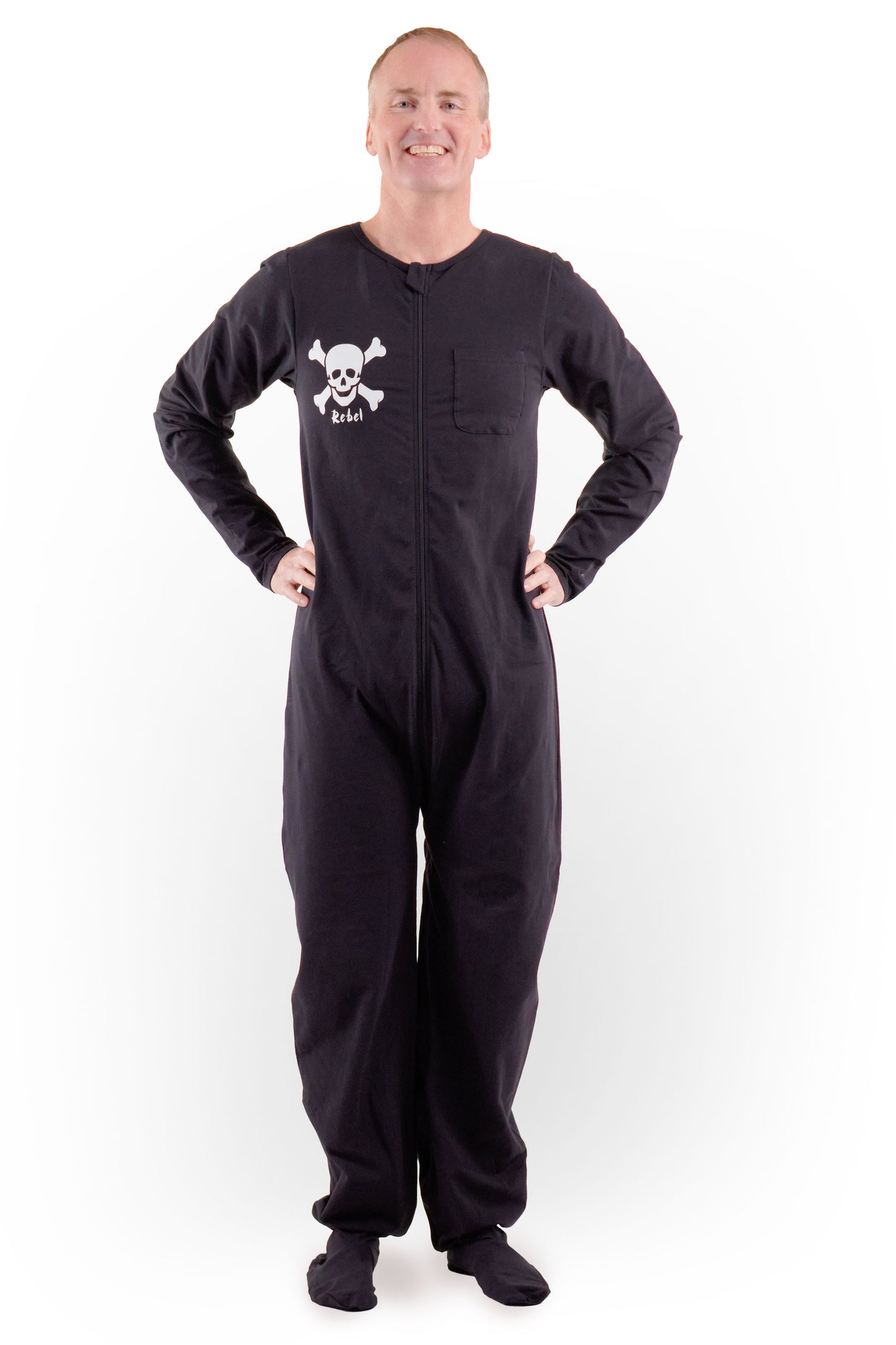 Rearz - Footed Jammies - Black Rebel