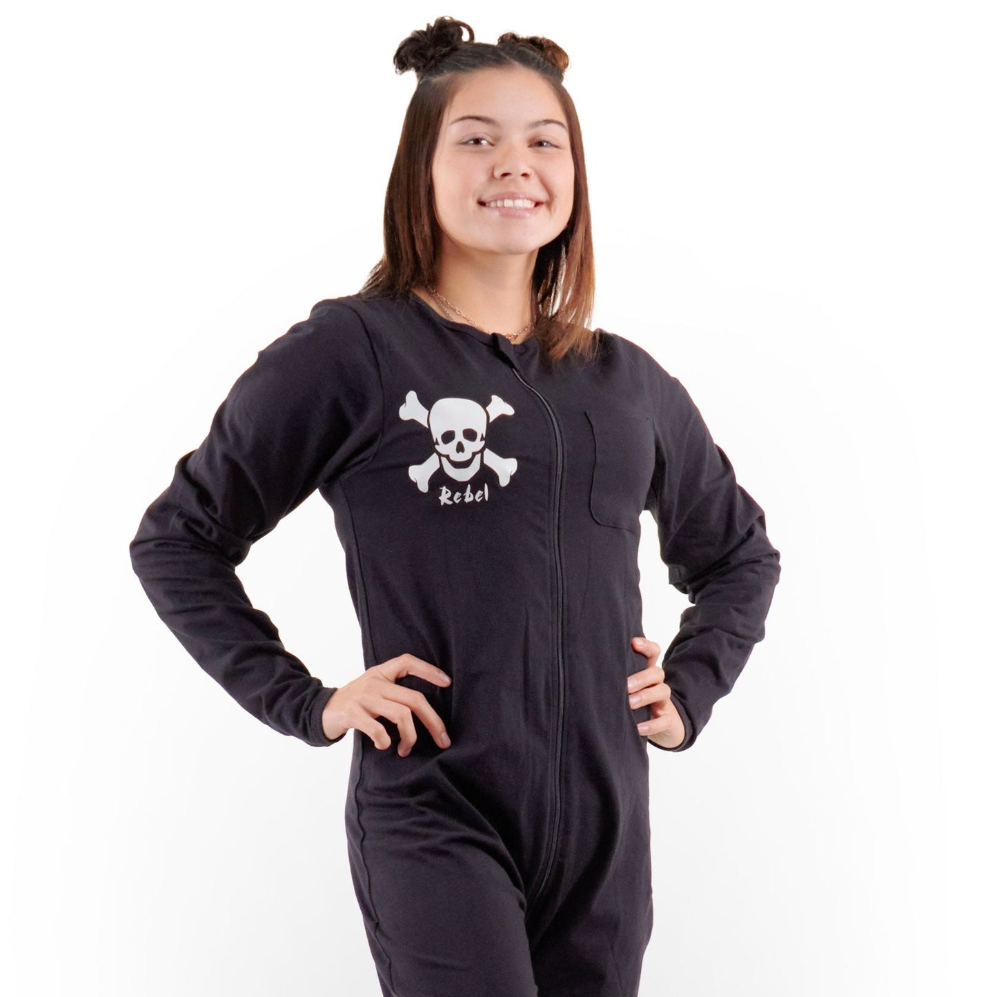 Rearz - Footed Jammies - Black Rebel
