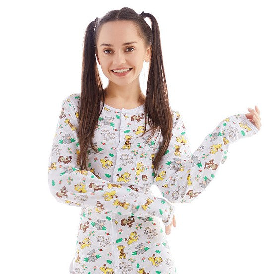 Rearz - Footed Jammies - Safari