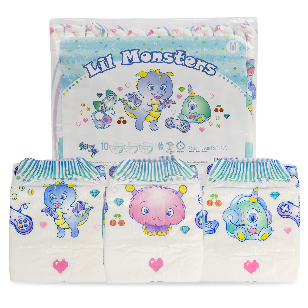 Rearz - Adult Diapers - Lil' Monsters
