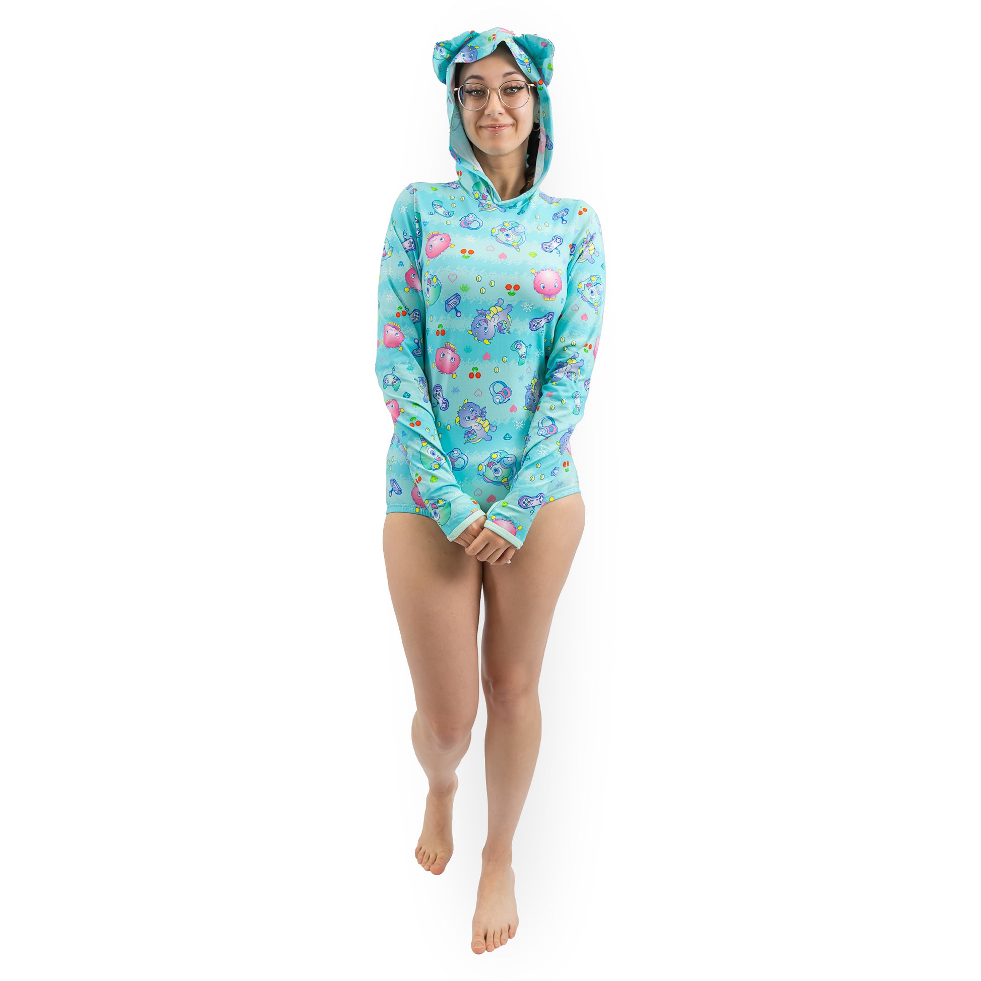 rearz lil monsters Lil' Monsters Hooded Adult Bodysuit