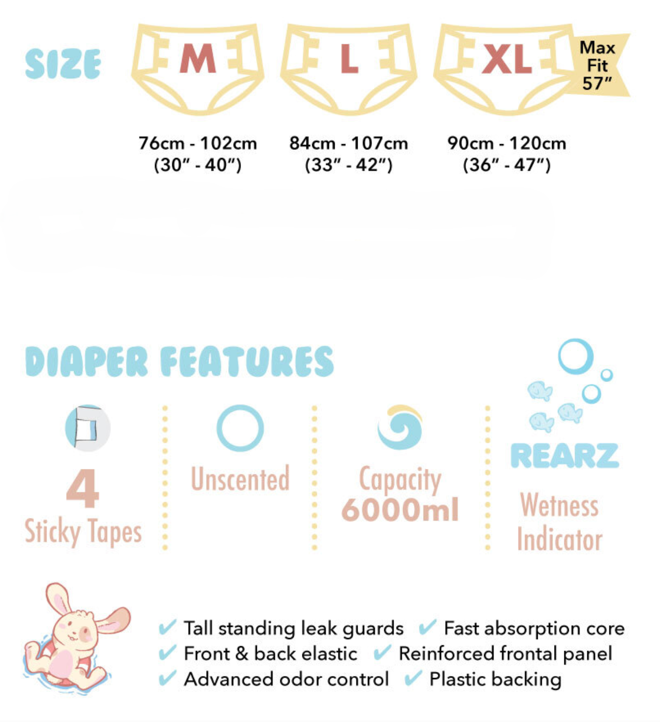 Rearz - Adult Diapers - Lil' Squirts - Splash