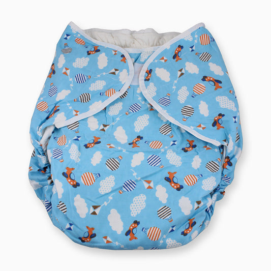 Rearz - Omutsu Bulky Cloth Nighttime Diaper - Blue Planes