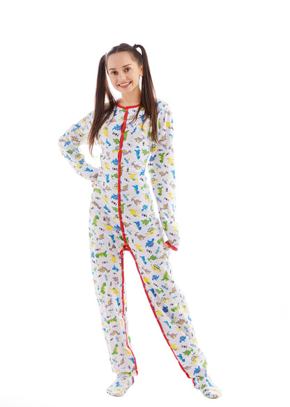 Rearz - Footed Jammies - Dinosaur