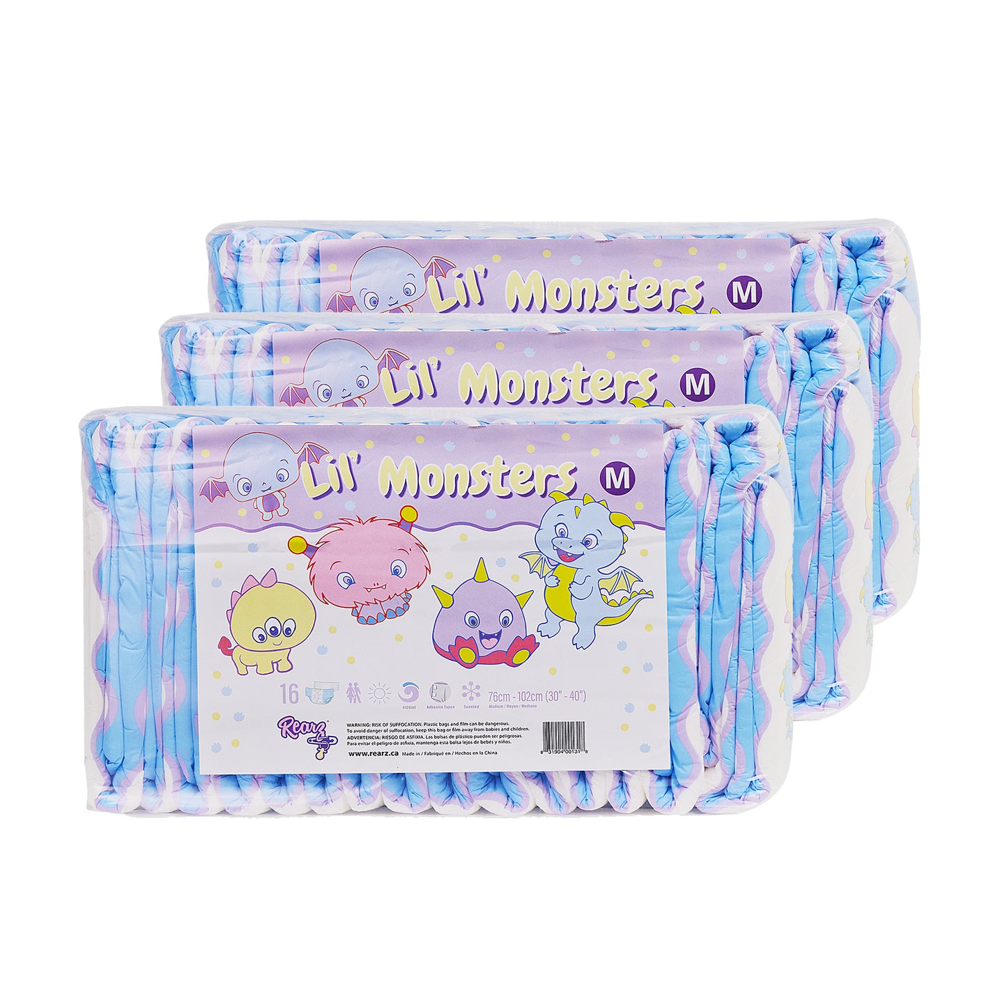 Rearz - Adult Diapers - Lil' Monsters