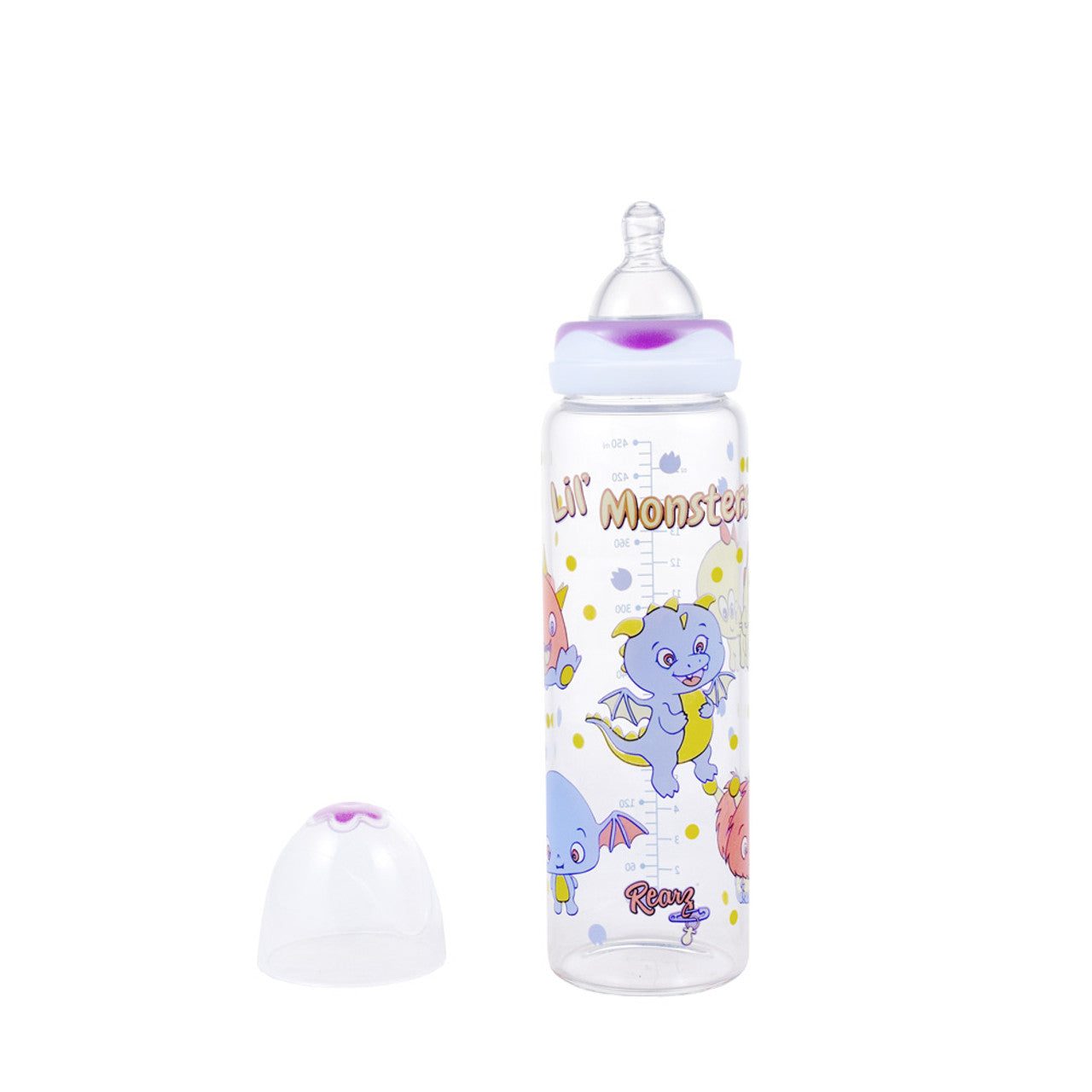 Oversized Adult Baby Bottle - Lil' Monsters - Purple Cap