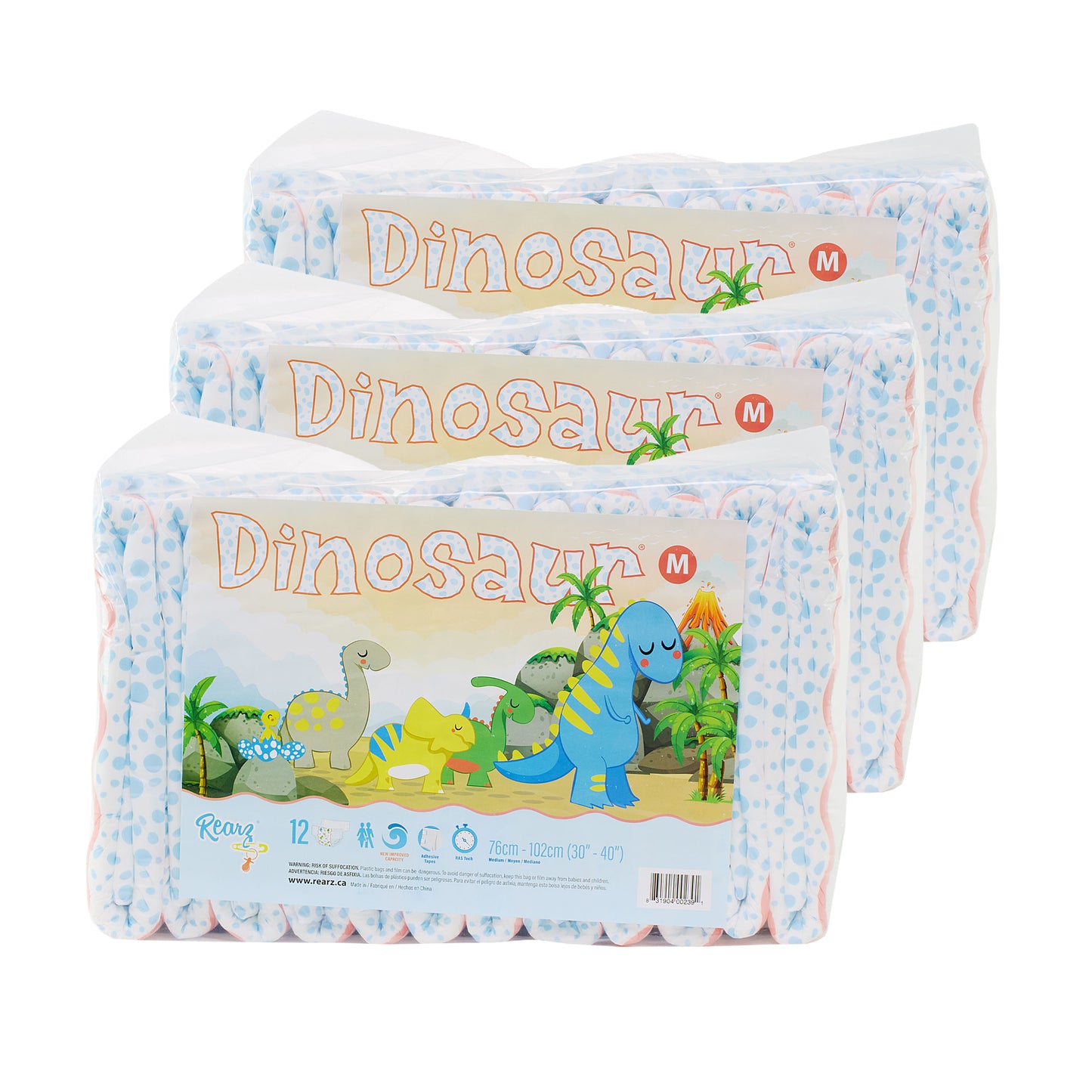 Rearz - Elite Adult Diapers - Mega Dinosaur