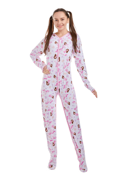 Rearz - Footed Jammies - Princess Pink