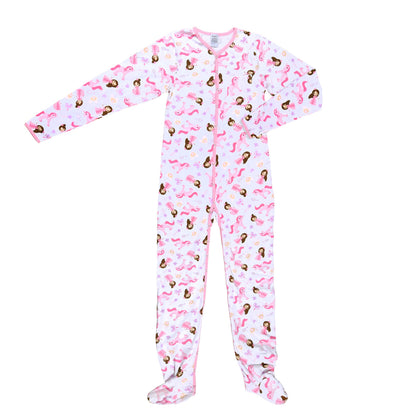 Rearz - Footed Jammies - Princess Pink