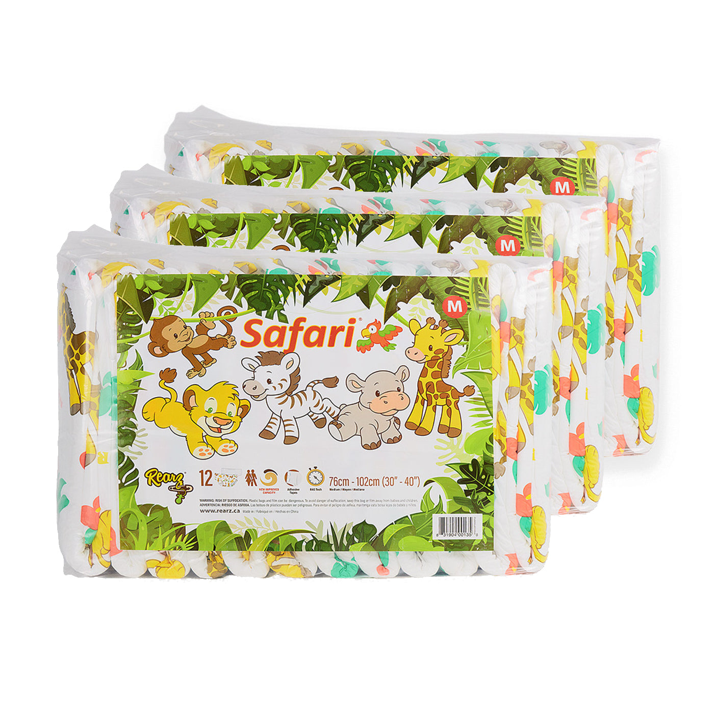 Rearz - Nighttime Adult Diapers - Mega Safari